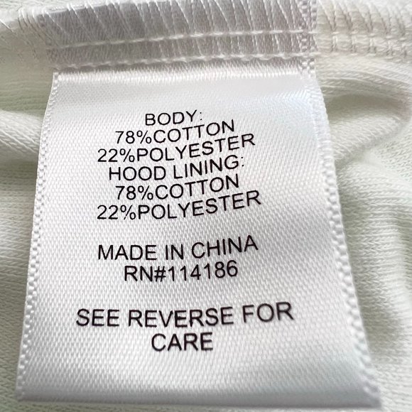 NEW Juicy Couture Hooded Sleeveless White Romper, Surf Green Palm Print, Size L - Picture 11 of 16